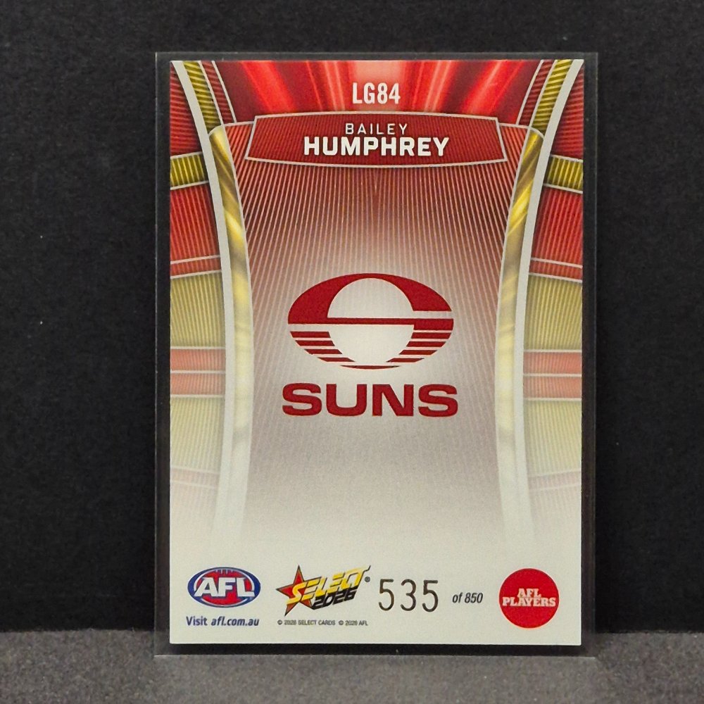 2026 AFL Footy Stars Hobby - Luminous - LG84 - Bailey Humphrey