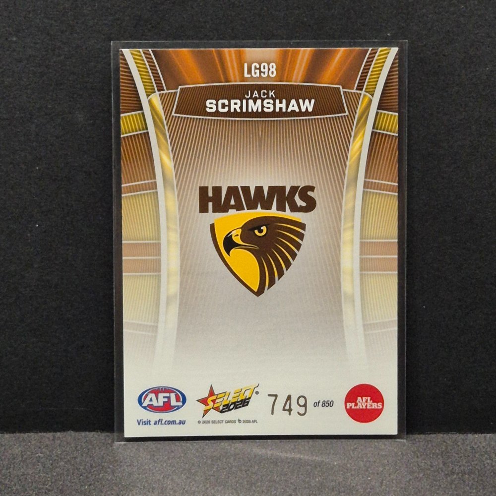 2026 AFL Footy Stars Hobby - Luminous - LG98 - Jack Scrimshaw
