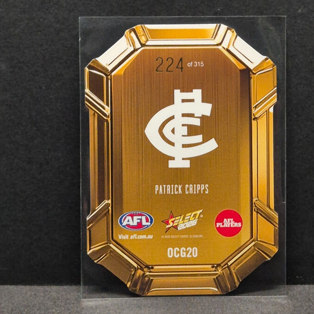 2026 AFL Footy Stars Hobby - Octane Gold - OCG20 - Patrick Cripps