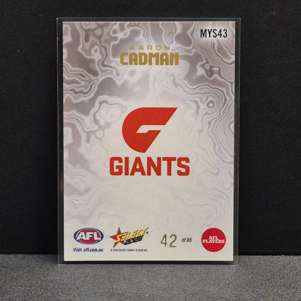 2026 AFL Footy Stars Hobby - Mercury Sterling - MYS43 - Aaron Cadman