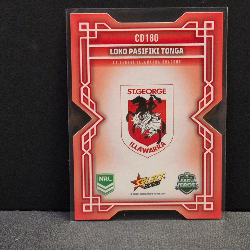 2026 NRL League Heroes - Colours Diecut - CD180 - Loko Pasifiki Tonga
