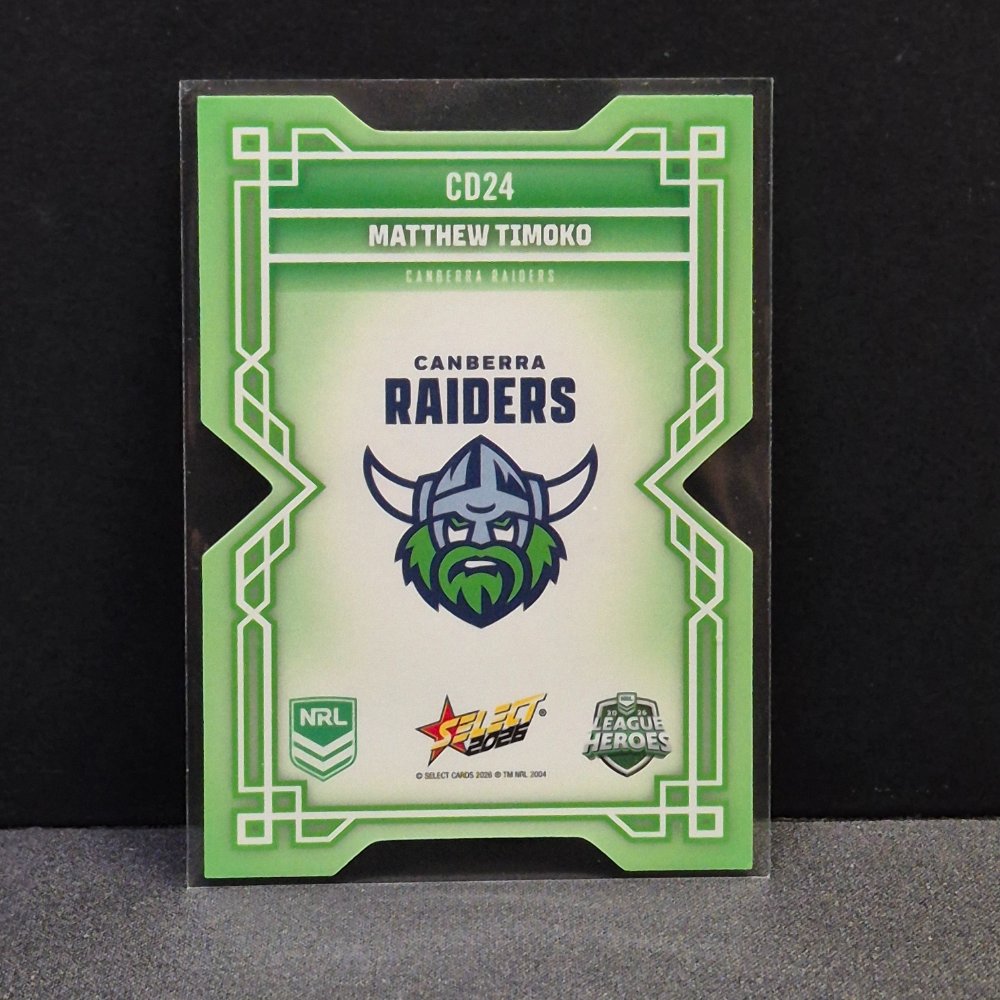 2026 NRL League Heroes - Colours Diecut - CD24 - Matthew Timoko