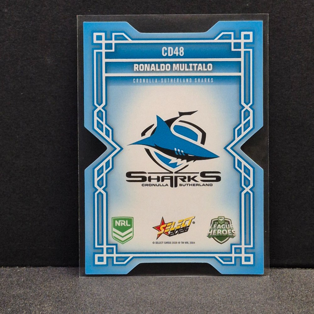 2026 NRL League Heroes - Colours Diecut - CD48 - Ronaldo Mulitalo