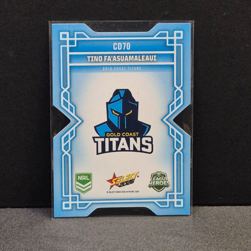 2026 NRL League Heroes - Colours Diecut - CD70 - Tino Fa'Asuamaleaui
