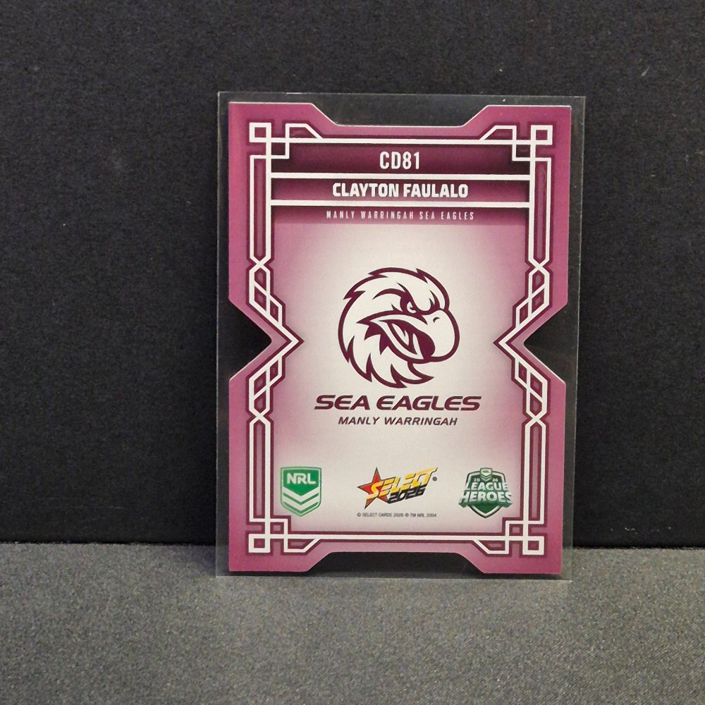 2026 NRL League Heroes - Colours Diecut - CD81 - Clayton Faulalo