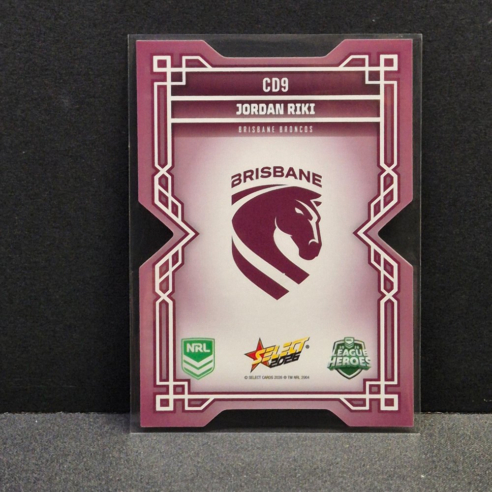 2026 NRL League Heroes - Colours Diecut - CD9 - Jordan Riki