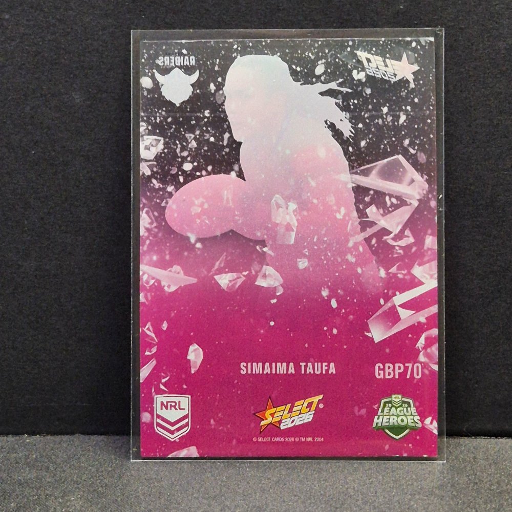 2026 NRL League Heroes - Game Breakers - Pink - GBP70 - Simaima Taufa
