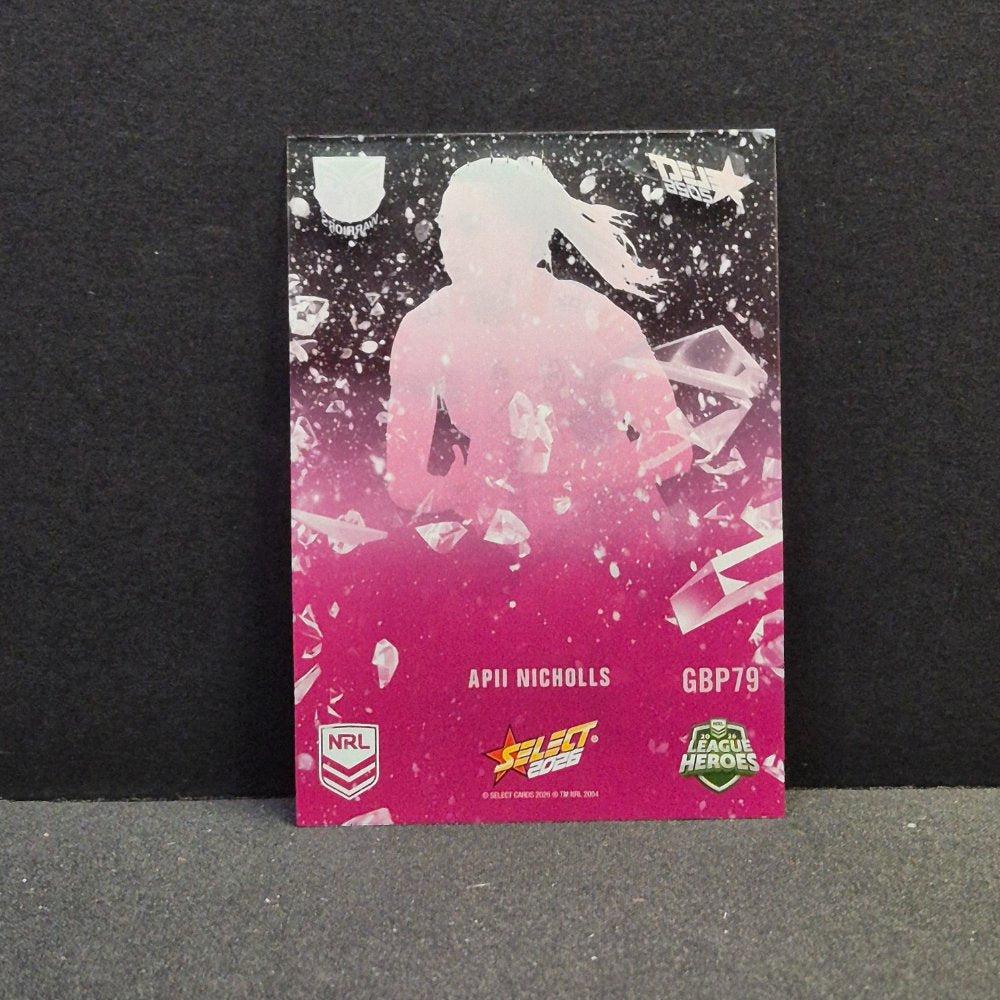 2026 NRL League Heroes - Game Breakers - Pink - GBP79 - Apii Nicholls