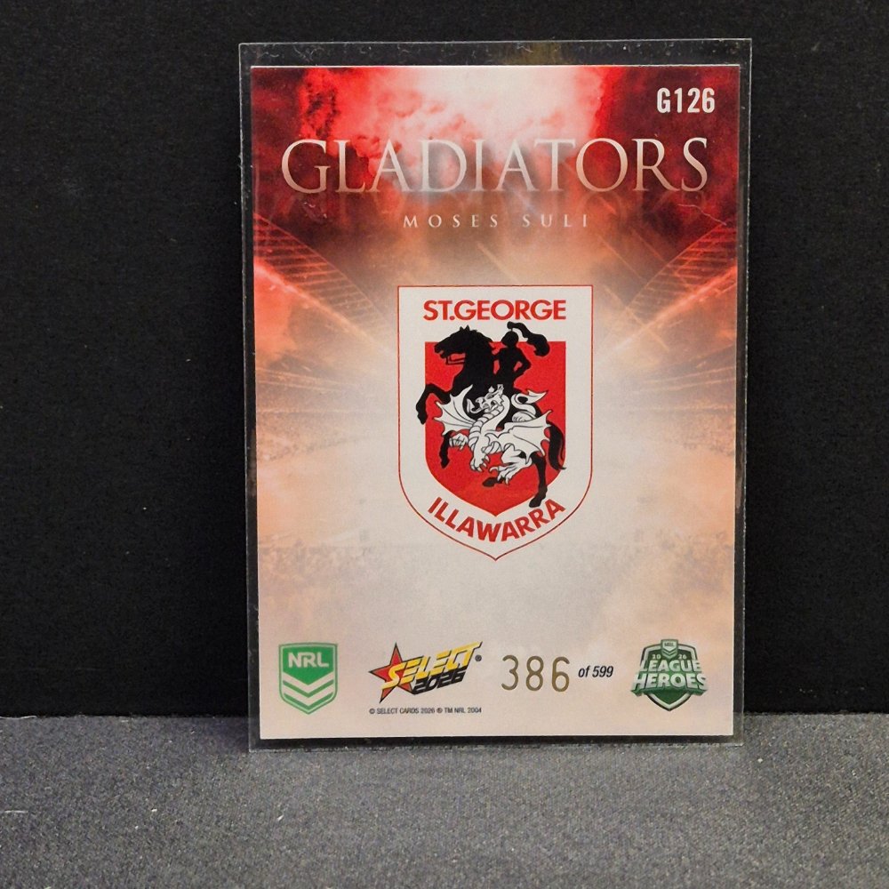 2026 NRL League Heroes - Gladiators - G126 - Moses Suli