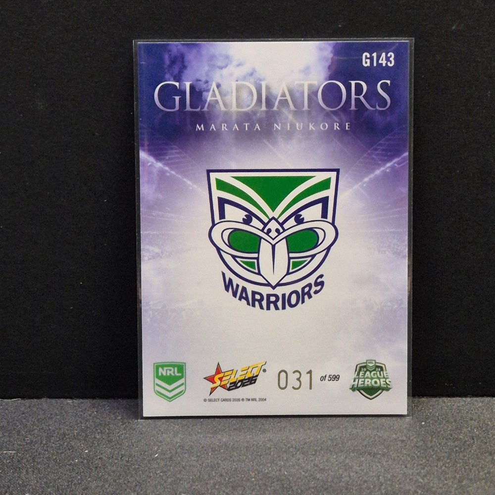 2026 NRL League Heroes - Gladiators - G143 - Marata Niukore
