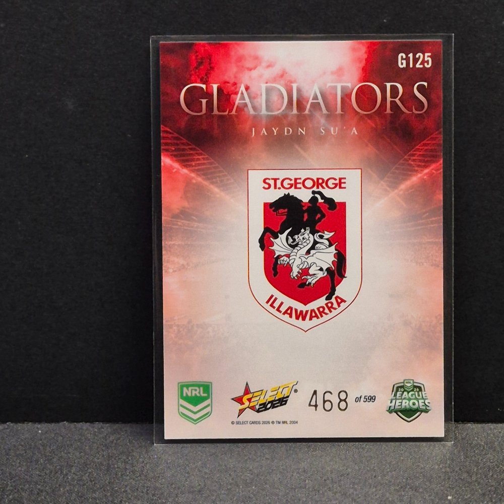 2026 NRL League Heroes - Gladiators - G125 - Jaydn Su'a