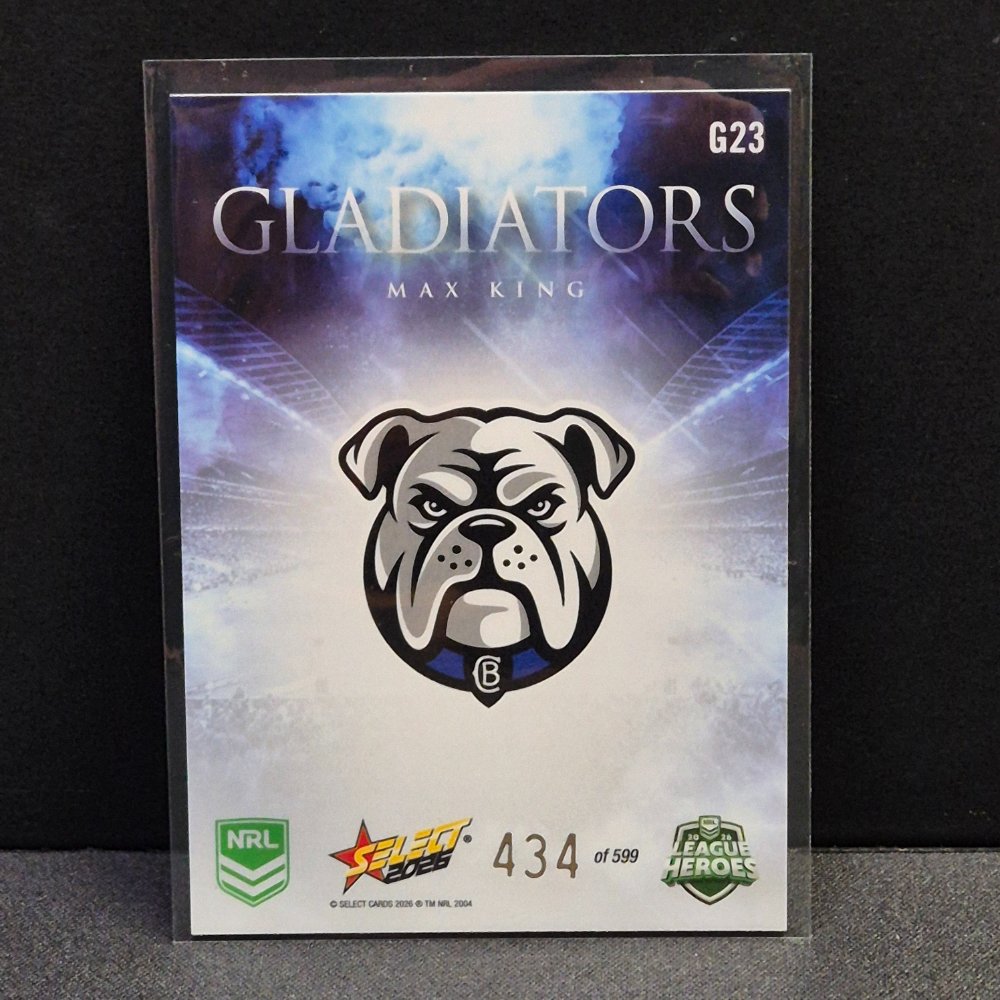 2026 NRL League Heroes - Gladiators - G23 - Max King