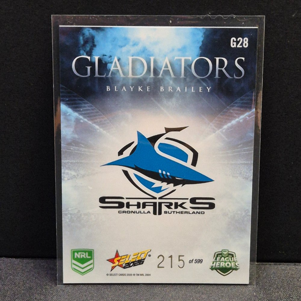 2026 NRL League Heroes - Gladiators - G28 - Blayke Brailey