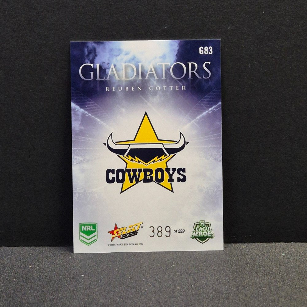2026 NRL League Heroes - Gladiators - G83 - Reuben Cotter