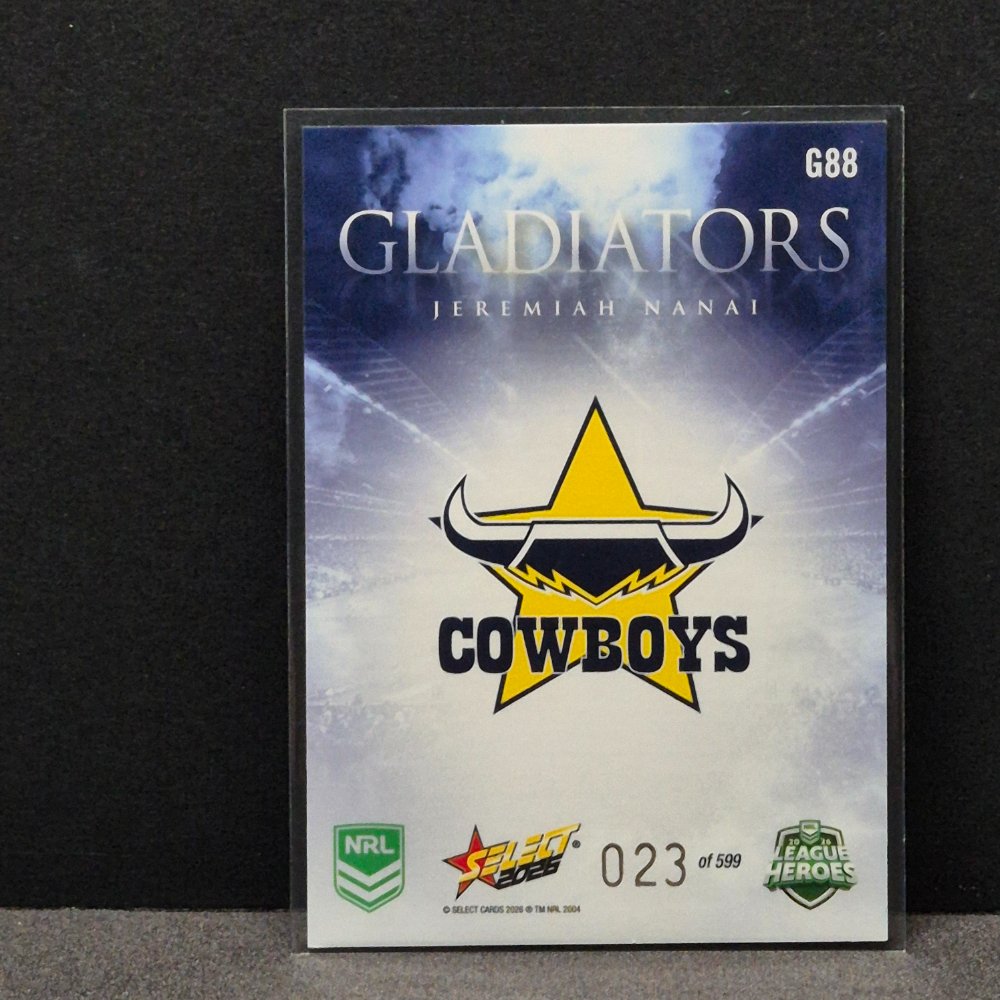 2026 NRL League Heroes - Gladiators - G88 - Jeremiah Nanai