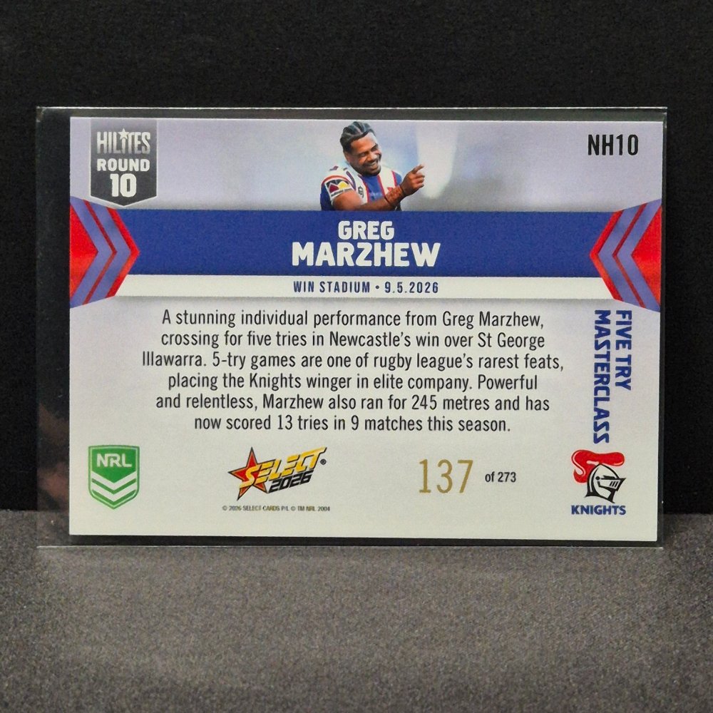 2026 NRL League Heroes - Hilites - Round 10 - NH10 - Greg Marzhew