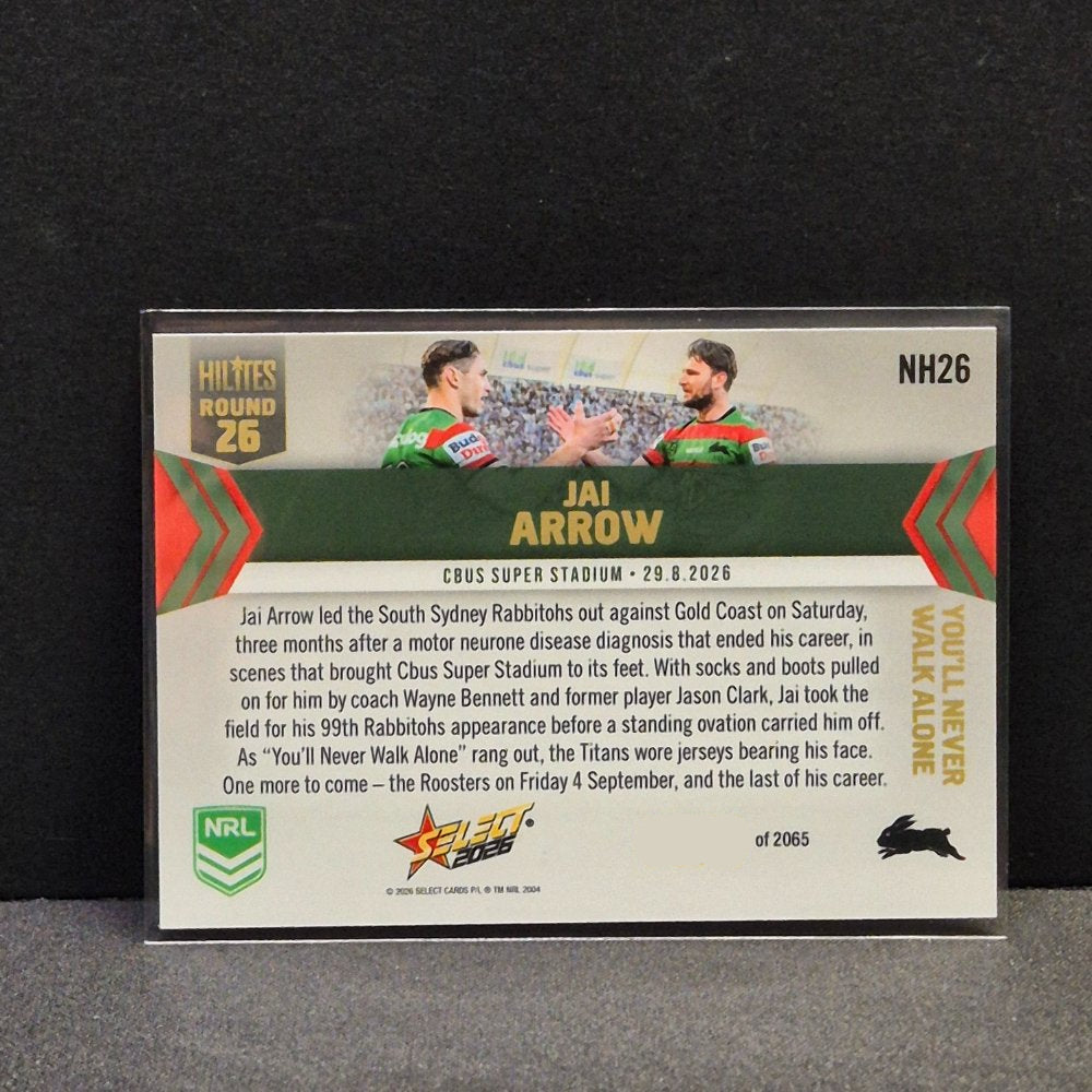 2026 NRL League Heroes - Hilites - Round 26 - NH26 - Jai Arrow