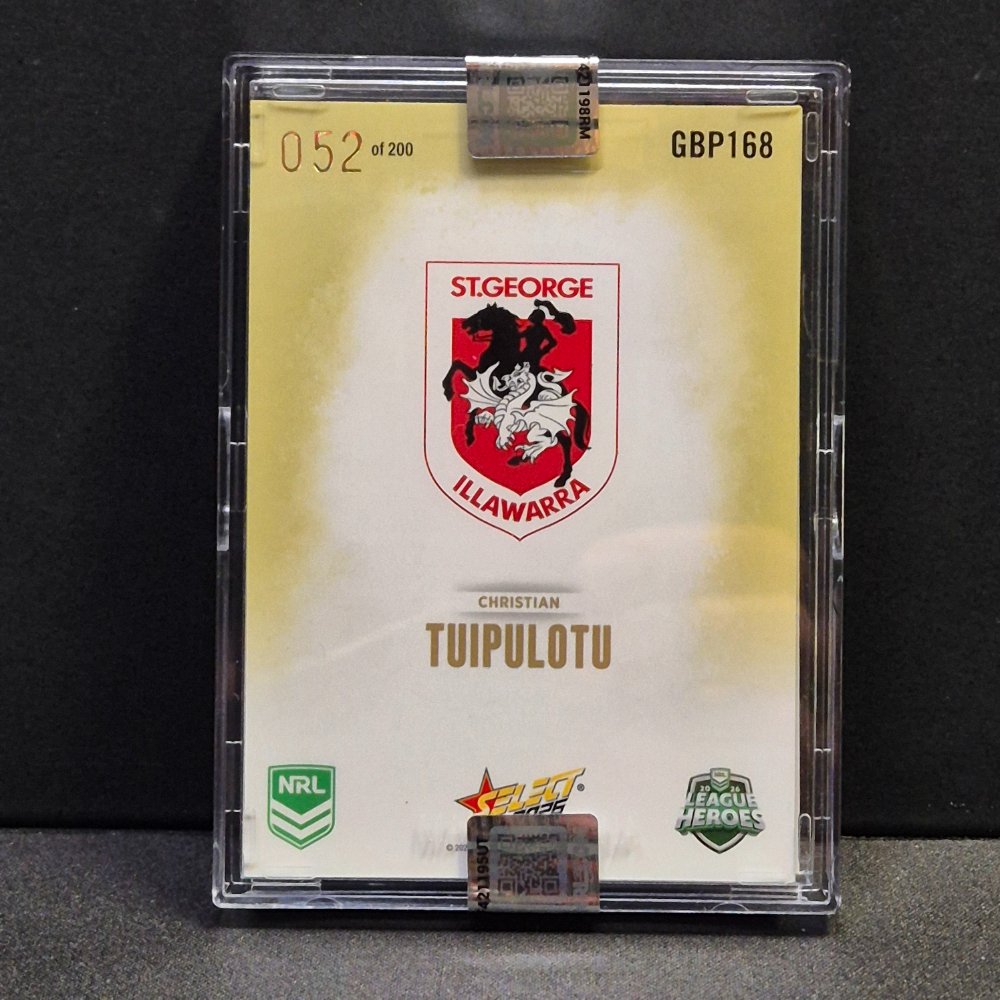 2026 NRL League Heroes - Instant Win Gold Set - GBP157-168 - St George Illawarra Dragons