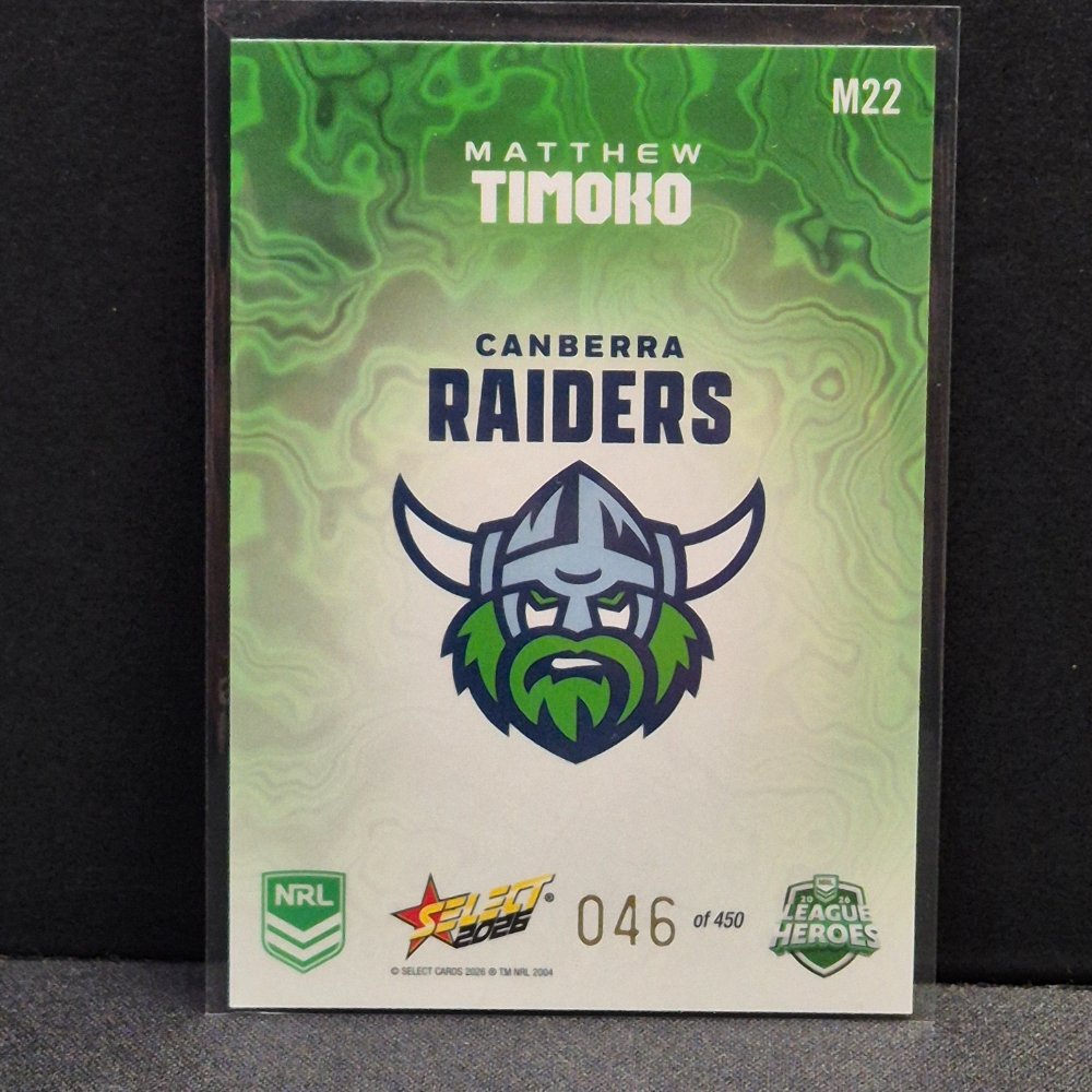 2026 NRL League Heroes - Mercury - M22 - Matthew Timoko