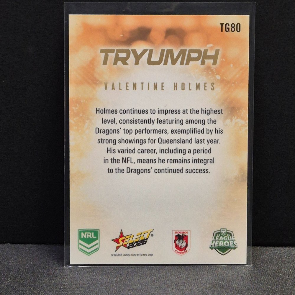 2026 NRL League Heroes - Tryumph - Gold - TG80 - Valentine Holmes