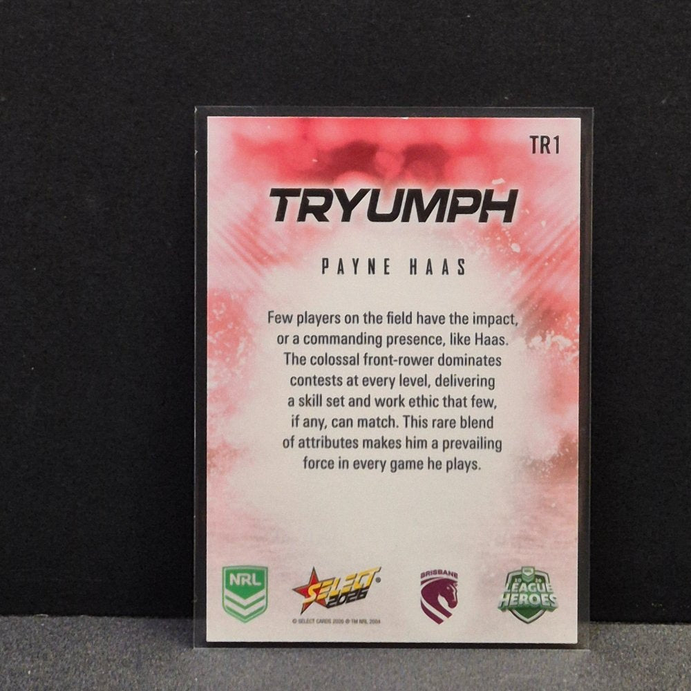 2026 NRL League Heroes - Tryumph - Red - TR1 - Payne Haas