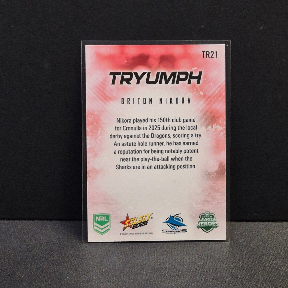 2026 NRL League Heroes - Tryumph - Red - TR21 - Briton Nikora
