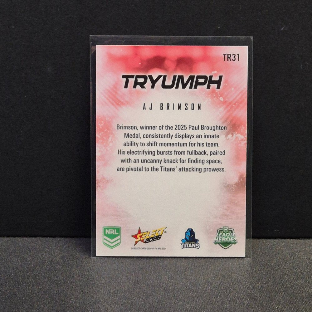 2026 NRL League Heroes - Tryumph - Red - TR31 - AJ Brimson