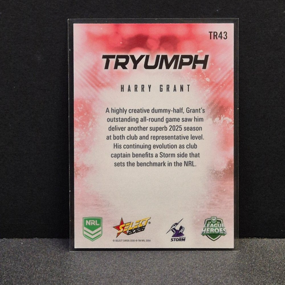 2026 NRL League Heroes - Tryumph - Red - TR43 - Harry Grant