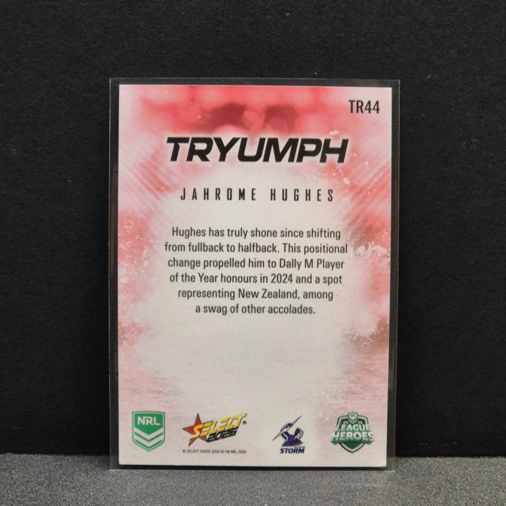 2026 NRL League Heroes - Tryumph - Red - TR44 - Jahrome Hughes