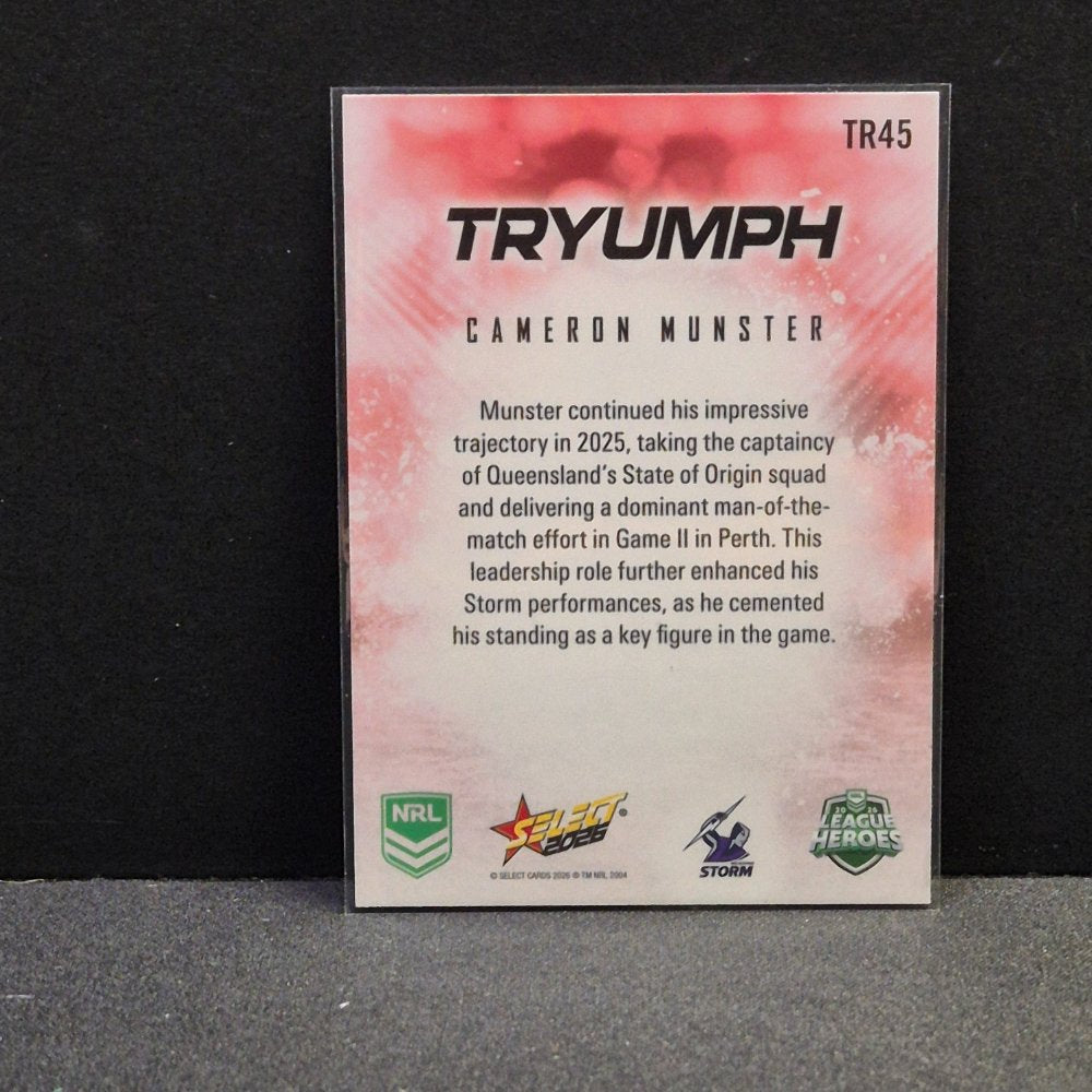 2026 NRL League Heroes - Tryumph - Red - TR45 - Cameron Munster