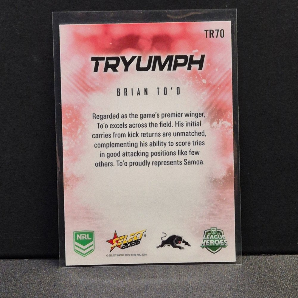 2026 NRL League Heroes - Tryumph - Red - TR70 - Brian To'o
