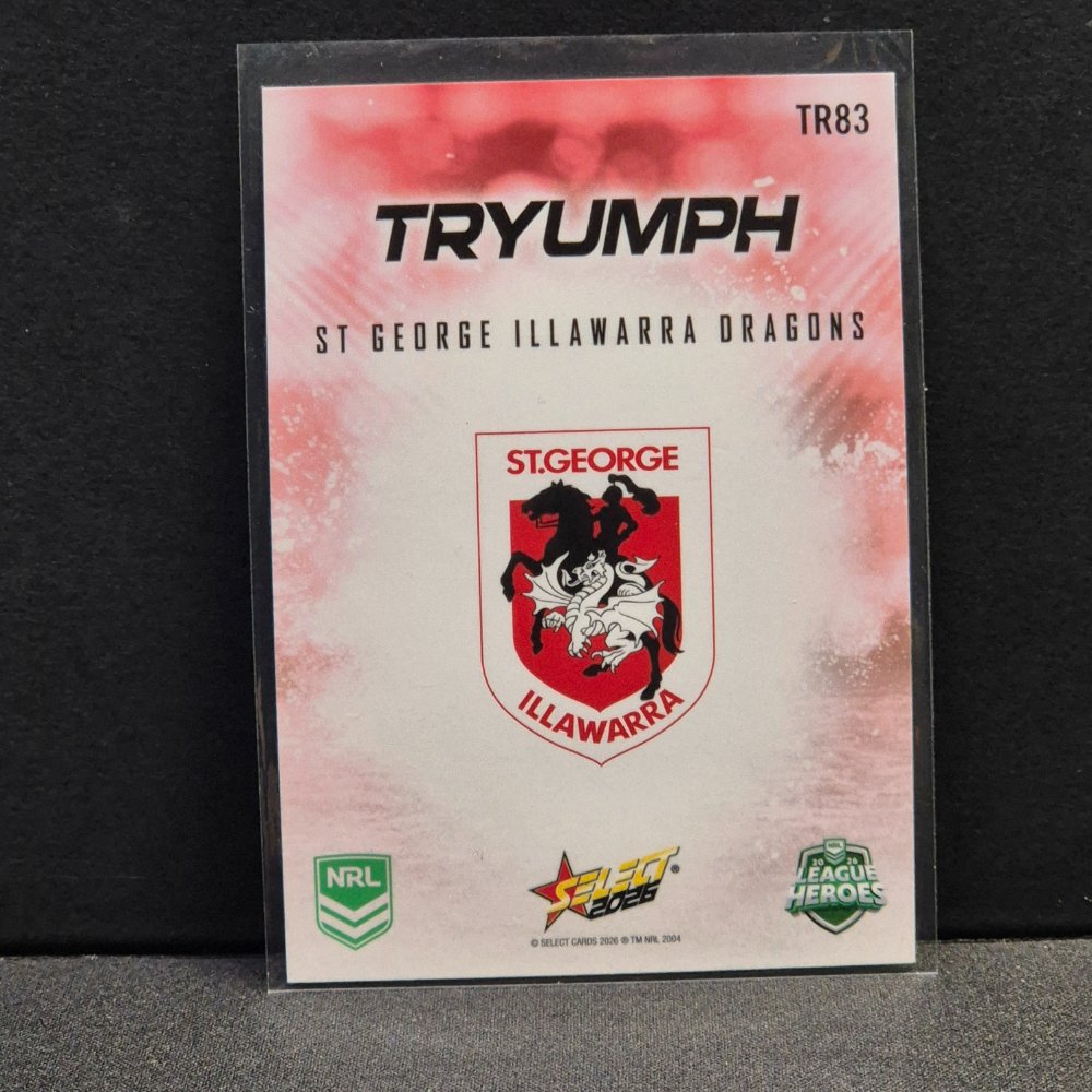 2026 NRL League Heroes - Tryumph - Red - TR83 - St George Illawarra Dragons
