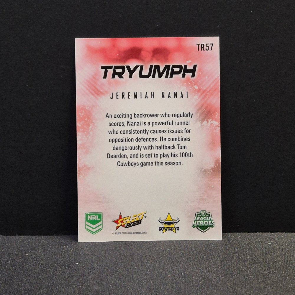 2026 NRL League Heroes - Tryumph - Red - TR57 - Jeremiah Nanai