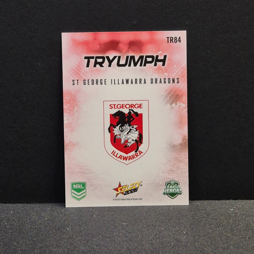 2026 NRL League Heroes - Tryumph - Red - TR84 - St George Illawarra Dragons