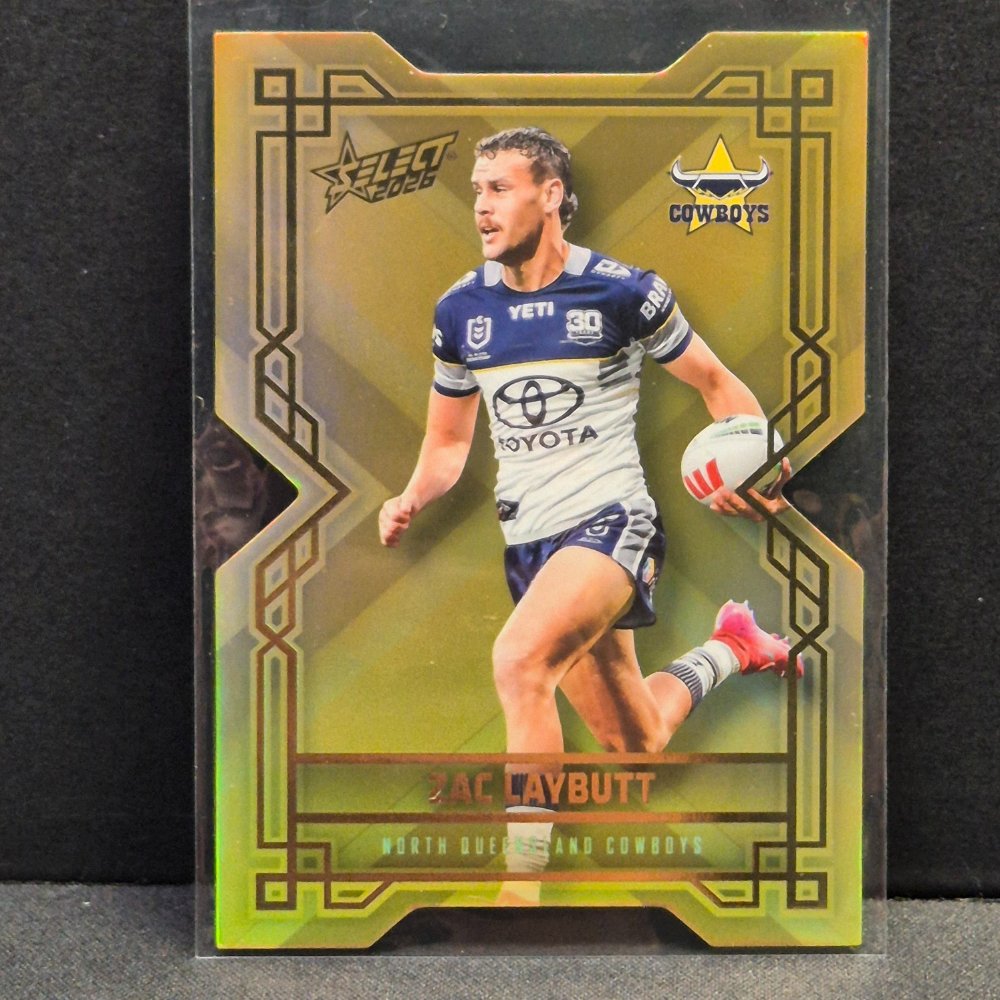 2026 NRL League Heroes Hobby - Colours Diecut - Gold- CDG125 - Zac Laybutt