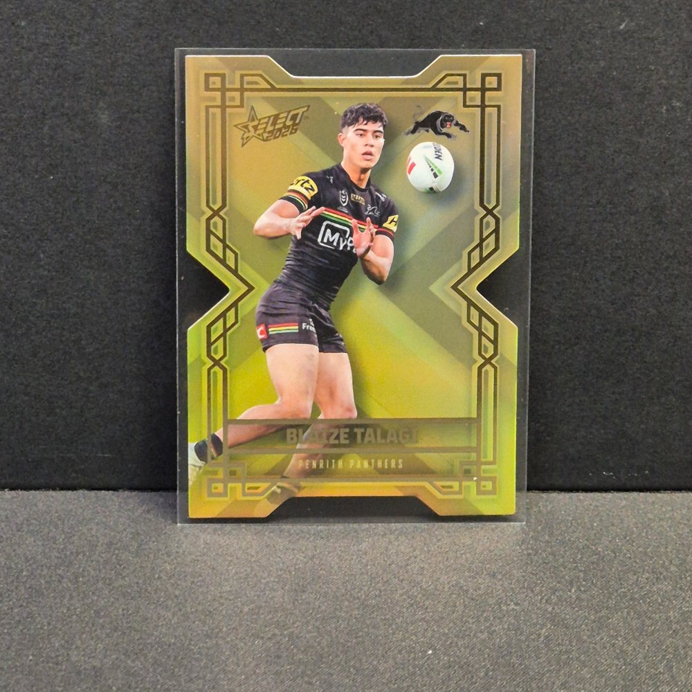 2026 NRL League Heroes Hobby - Colours Diecut - Gold- CDG154 - Blaize Talagi