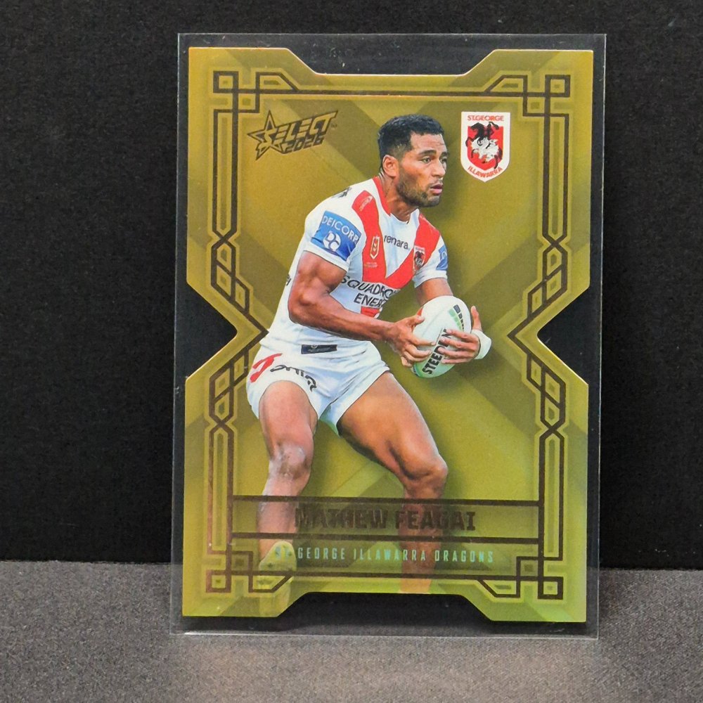 2026 NRL League Heroes Hobby - Colours Diecut - Gold- CDG171 - Mathew Feagai