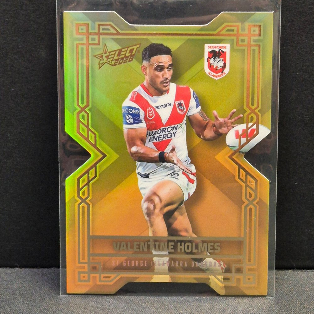 2026 NRL League Heroes Hobby - Colours Diecut - Gold- CDG175 - Valentine Holmes