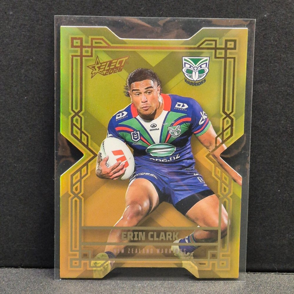 2026 NRL League Heroes Hobby - Colours Diecut - Gold- CDG198 - Erin Clark