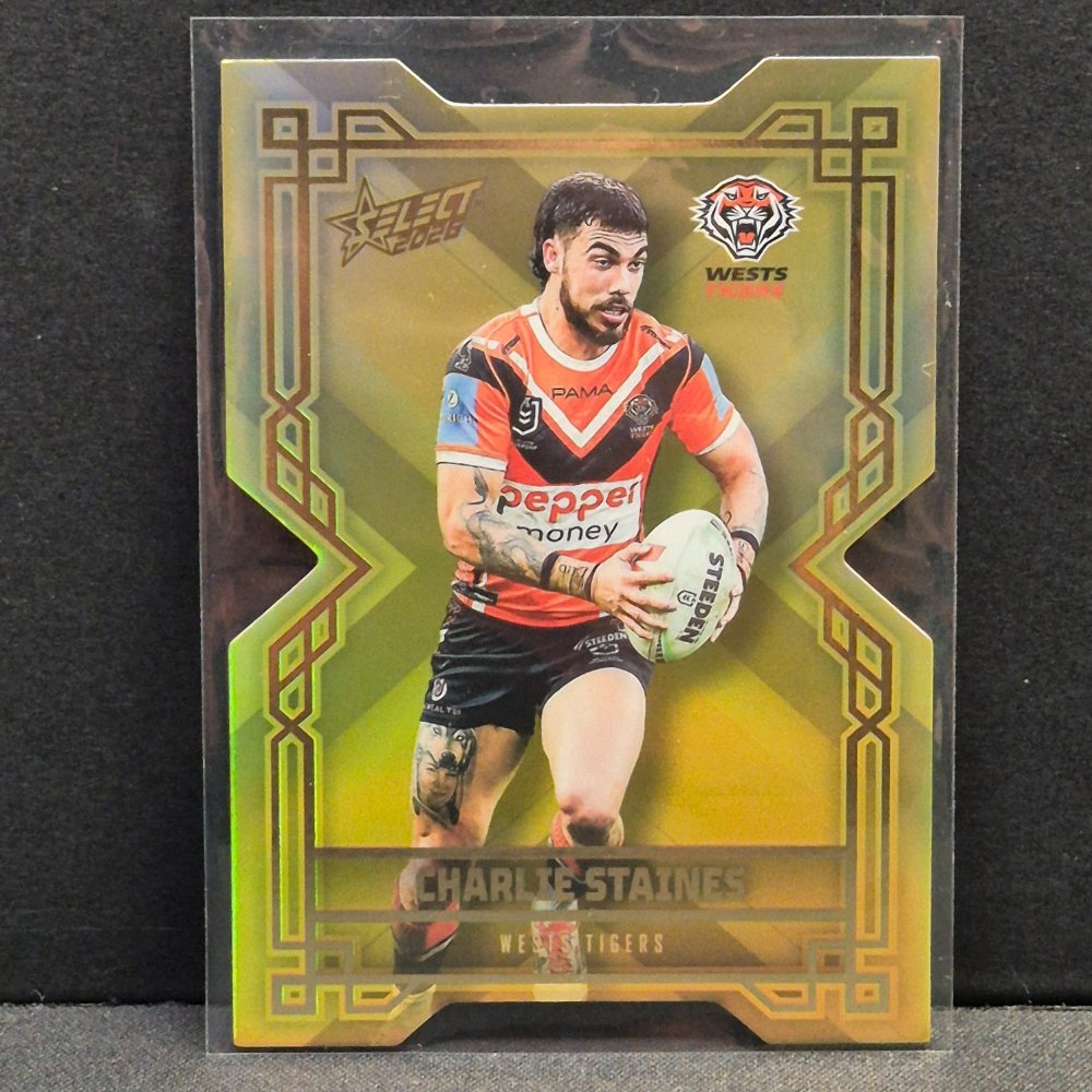 2026 NRL League Heroes Hobby - Colours Diecut - Gold- CDG219 - Charlie Staines
