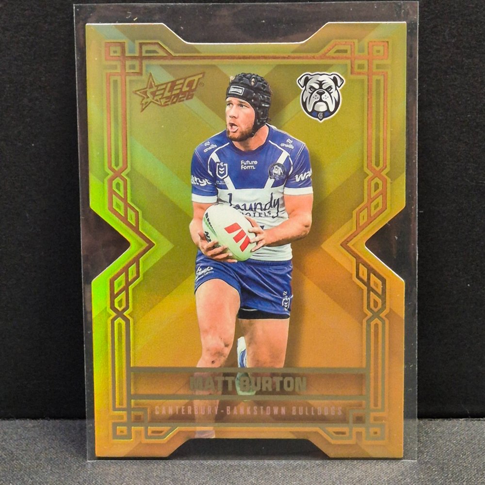 2026 NRL League Heroes Hobby - Colours Diecut - Gold- CDG27 - Matt Burton
