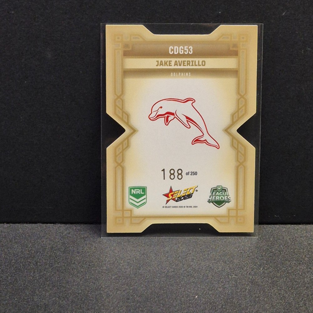 2026 NRL League Heroes Hobby - Colours Diecut - Gold- CDG53 - Jake Averillo