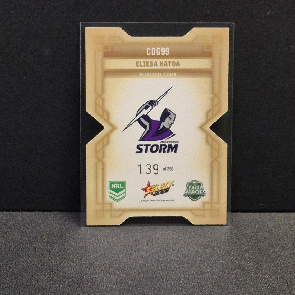 2026 NRL League Heroes Hobby - Colours Diecut - Gold- CDG99 - Eliesa Katoa