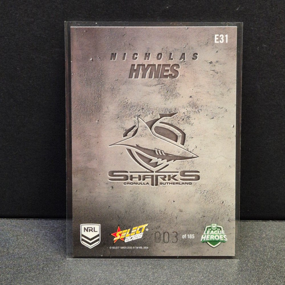 2026 NRL League Heroes Hobby - Etched- E31 - Nicholas Hynes