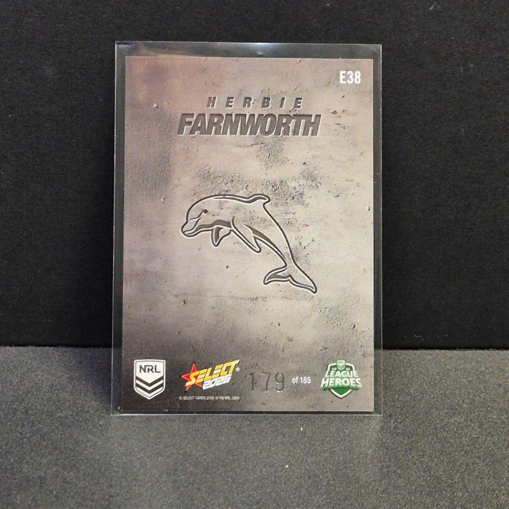2026 NRL League Heroes Hobby - Etched- E38 - Herbie Farnworth