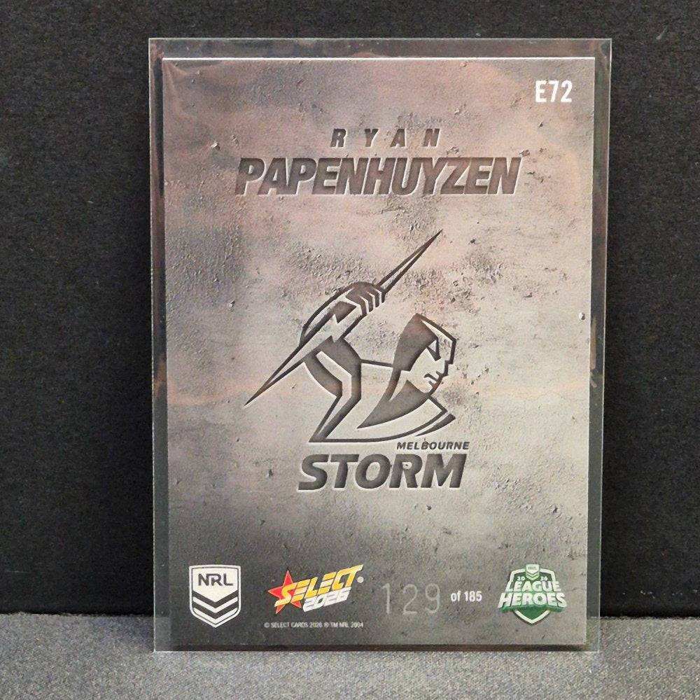 2026 NRL League Heroes Hobby - Etched- E72 - Ryan Papenhuyzen