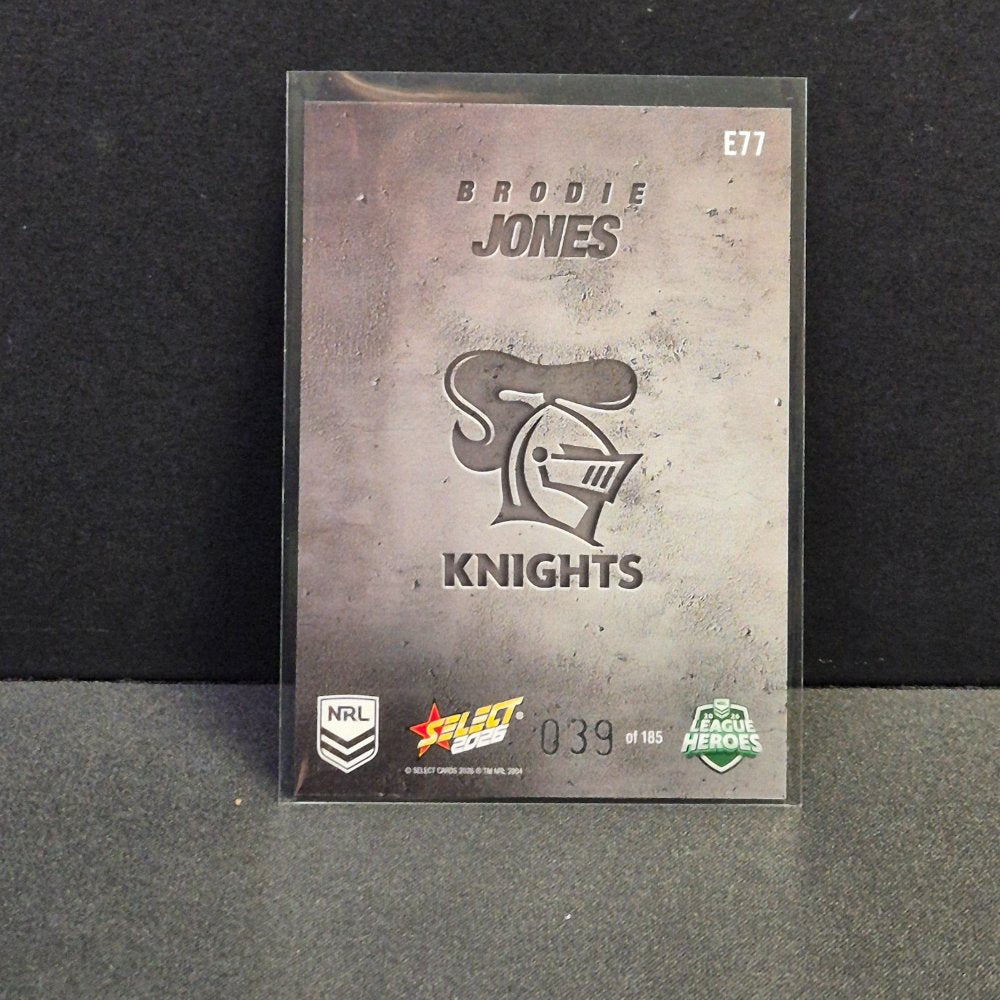 2026 NRL League Heroes Hobby - Etched- E77 - Brodie Jones