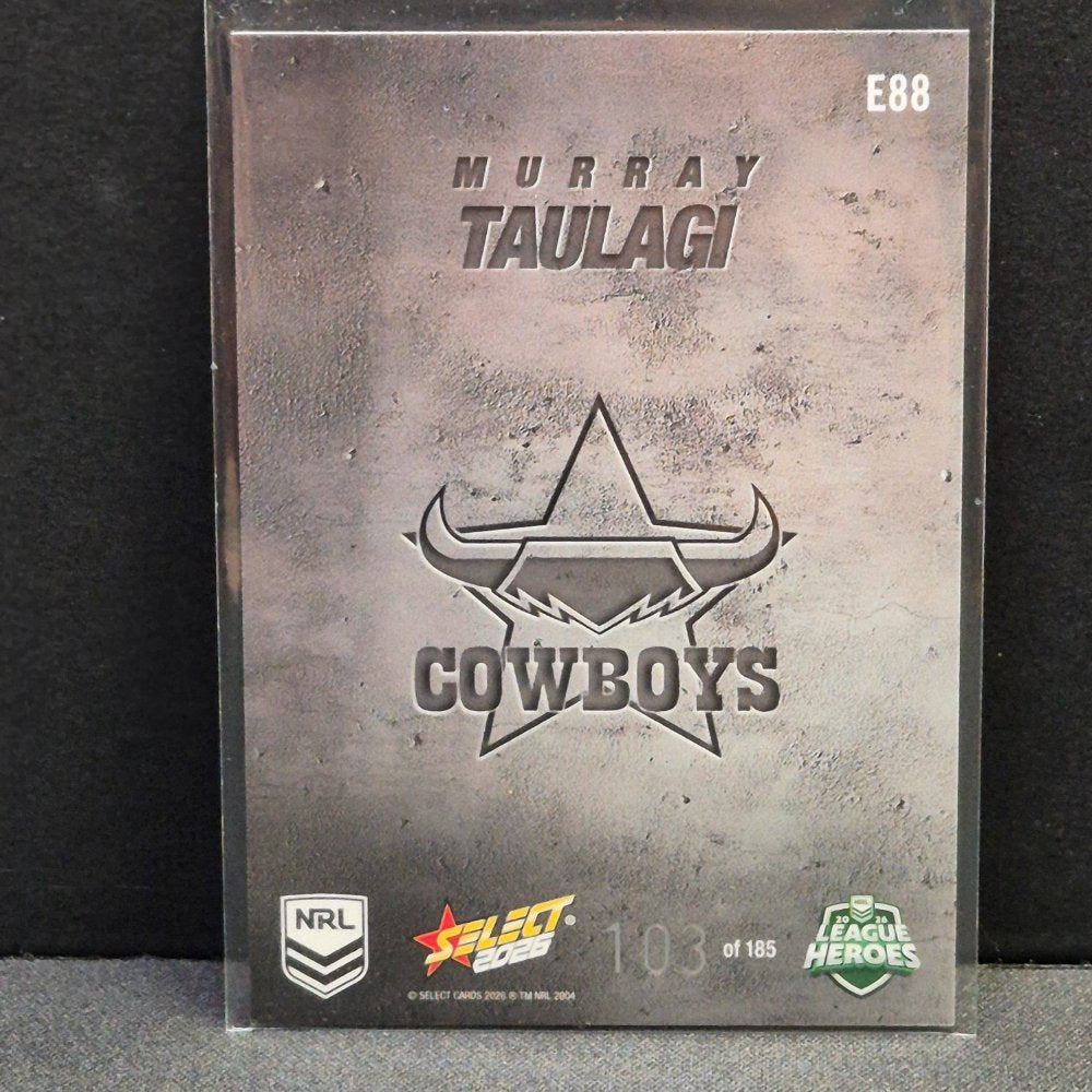 2026 NRL League Heroes Hobby - Etched- E88 - Murray Taulagi