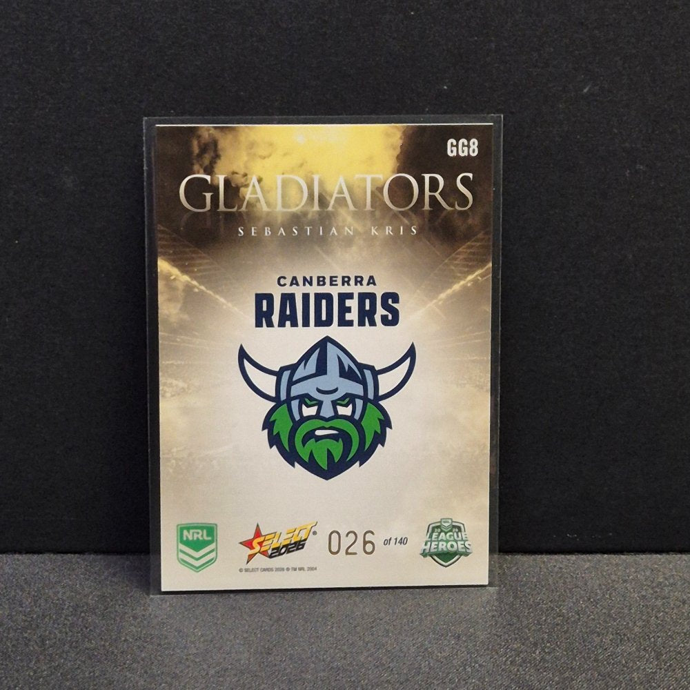 2026 NRL League Heroes Hobby - Gladiators - Gold- GG8 - Sebastian Kris