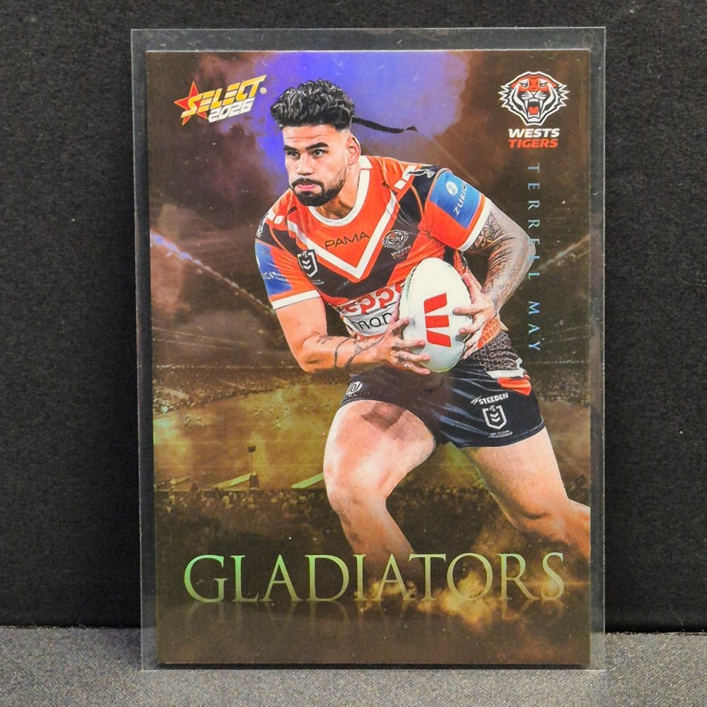 2026 NRL League Heroes Hobby - Gladiators - Gold- GG149 - Terrell May